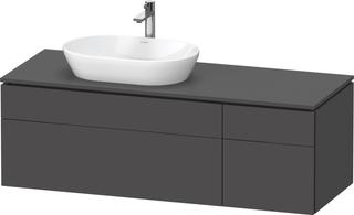 Duravit Waschtisch-Unterschrank L-Cube 142x55x48,2cm, AS li, graph ma, Nussb li