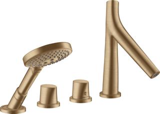 hansgrohe Fertigset Axor Starck Organic 4-L-BW-Rand-Arm., m Therm., brush. bron