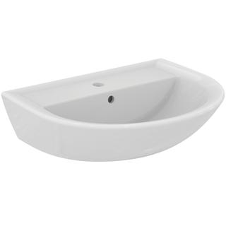 IS Waschtisch Eurovit 60x47x17,5cm, 1 Hahnl., m Überlauf, weiß