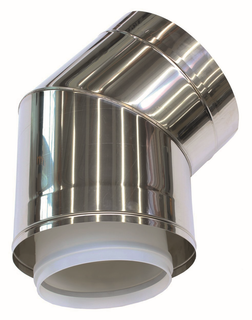 Vaillant Bogen 45Grad, 250/350mm, Fassade, Edelstahl/PP