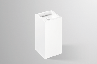 Alape Säulenwaschtisch RX450QS 455x507mm, we, o Hahnloch und Überlauf