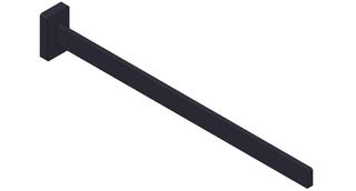 Giese Handtuchhalter starr Ausf, 410x35x60mm, eck., sw matt