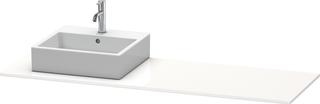 Duravit Konsole XSquare 160x55x1,6cm, m 1 Ausschn, Beck. li, Tau
