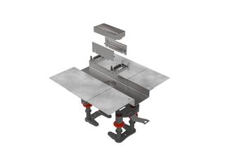 ESS Duschrinne Pool-line Verbindung,10cm Inkl. WPS, TAF & Abdeckung, mit Auslass