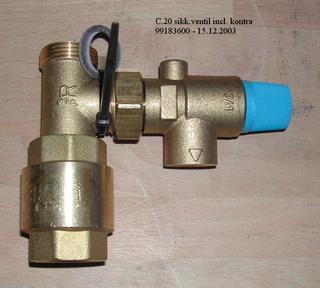 Danfoss Sicherheitsventil Termix BV 3/4" 10 bar mit Rückschlagventil