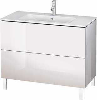 Duravit Waschtisch-Unterschrank L-Cube 102x48,1cm, we. matt, 2 Auszüge, stehend