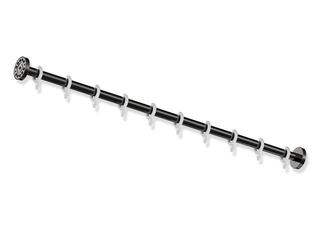 HEWI Vorhangstange System 900 162 PVD Schwarzchrom glänzend, aus Edelstahl