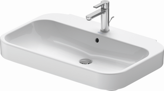 Duravit Waschtisch Happy D.2 80x52,5cm, we, m HL, ÜL, Hahnlochbank