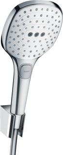 hansgrohe Halter Raindance Sel. E 120 120mm Kopf, 3jet, 1600mm Schlauch, we/vc
