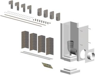 ATEC Basis-Set PolyCase DN 100, L90, für Bodenmontage