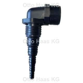 HAAS Pumpenanschluss OHA 90Grad, für 8,3-33,5mm, schwarz