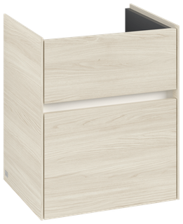 V&B Waschtischunterschrank Collaro 46x54,6x37,4cm, WT mittig, white oak