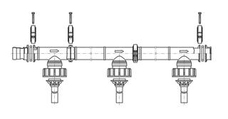 Dehoust Füllleitung 3-er Batterie, Trio 1100-2000