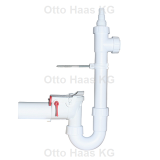 HAAS Sperrwerk OHA Typ 5 DN 50, weiß, mit Waschmaschinensiphon