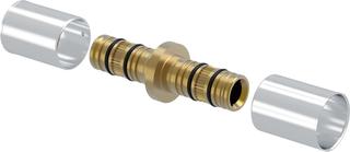 Uponor Presskupplung Rapex 17x17mm, MS, m 1 Kupplung/2 Presshülsen