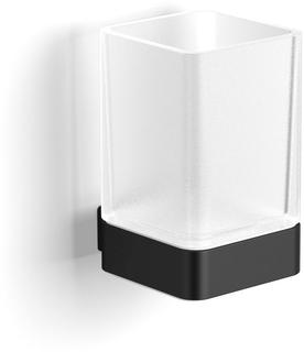 FORMAT Design 3.0 Glashalter mit Glas satiniert, schwarz