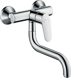 hansgrohe SPT-EHM Focus M41 Wandmontage, 1jet, Lowspout, chrom