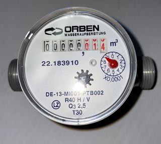 Orben Kaltwasserzähler für Serastil 3/4" Uno, Duo oder Quattro