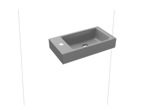 Kaldewei Wand-Handwaschtisch PURO 3162 55x30x10cm, o Ü, 1 HL, li, P-E, C gr30