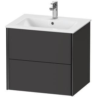 Duravit Waschtisch-Unterschrank XViu 61x48x56cm, gra matt, 2 La, wandh, sw m