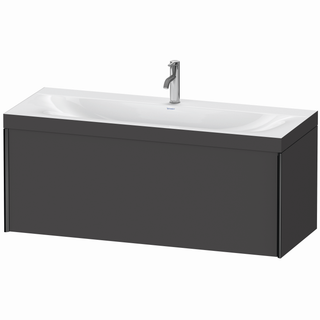 DU WTU XViu/Viu, 1 Ausz, 503x1200x480mm 1 HL, schw. m/ gra. matt,Ra. 49 ES Ah.