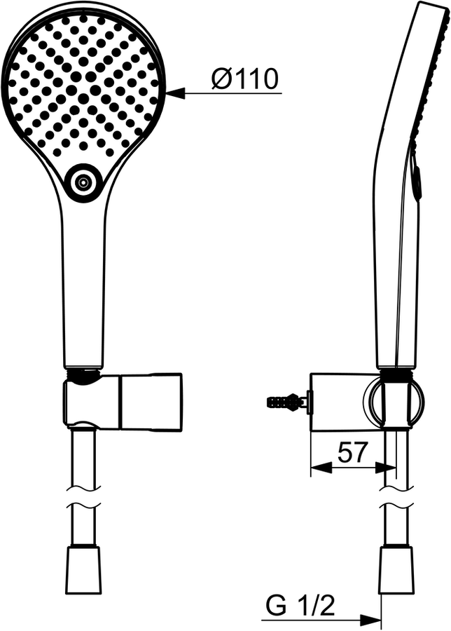 Artikelbild 4 des Artikels „Hansa Handbrause-Set HANSAVIVA Brauseschlauch 125cm, Wandmontage, chrom chrom“