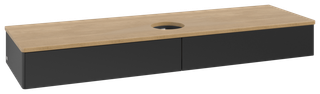 V&B WT-Unterschrank o. F-Struktur Antao 160x50cm, WBP-farbe hon. Oa, bla m Lac