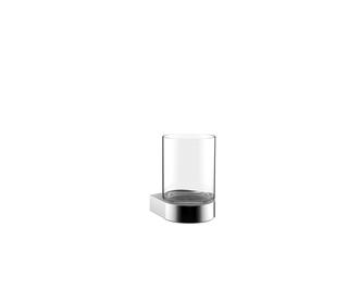EMCO Glashalter Flow chrom, Kristallglas klar