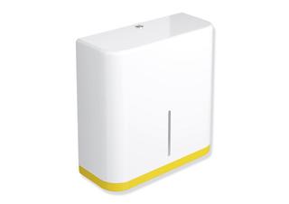 HEWI Großrollenhalter 360x364x147mm, Korp signalweiß, senfgelb