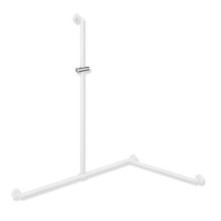 HEWI Duschhandlauf System 900 1250x1185x765mm, pb we tm/chr, Ausf re