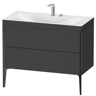 Duravit WT-Unterschrank c-bonded XViu 100x48cm, 2 AZ, 2 HL, s m, R C, gra matt