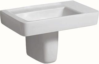 Geberit Waschtisch Renova Plan 75x48cm, Abl. re, o HL, o Überlauf, weiß