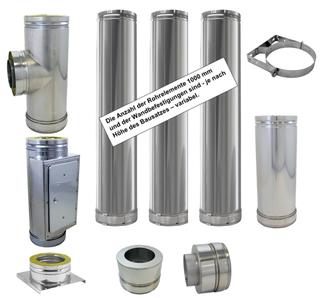 Fertig-Schornstein DW 10,7 m, Komplettpaket