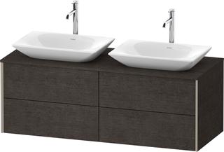 DU WTU wandhängend XViu 509x1400x550mm 4SK,Champ.M./Eiche D.g./ES Ahorn l.