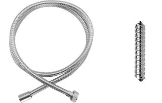ASW Brauseschlauch Agraff 1,50 m, 3/4 Rändelx1/2 M. MS verchr.
