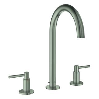 GROHE Waschtisch-3-Loch-Armatur Atrio 1/2", L, m HG, Zugst.Abl.Gar, sat st.