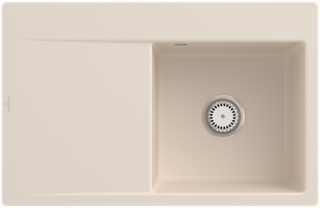 V&B Spüle Subway Style 45 Flat re, m Abl.garn, Hand., ivory CeramicPlus