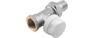 HG-TEC Thermostatventil Durchgangsform 1/2" Messing vernickelt
