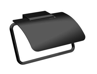 EMCO Papierhalter Flow schwarz, mit Deckel