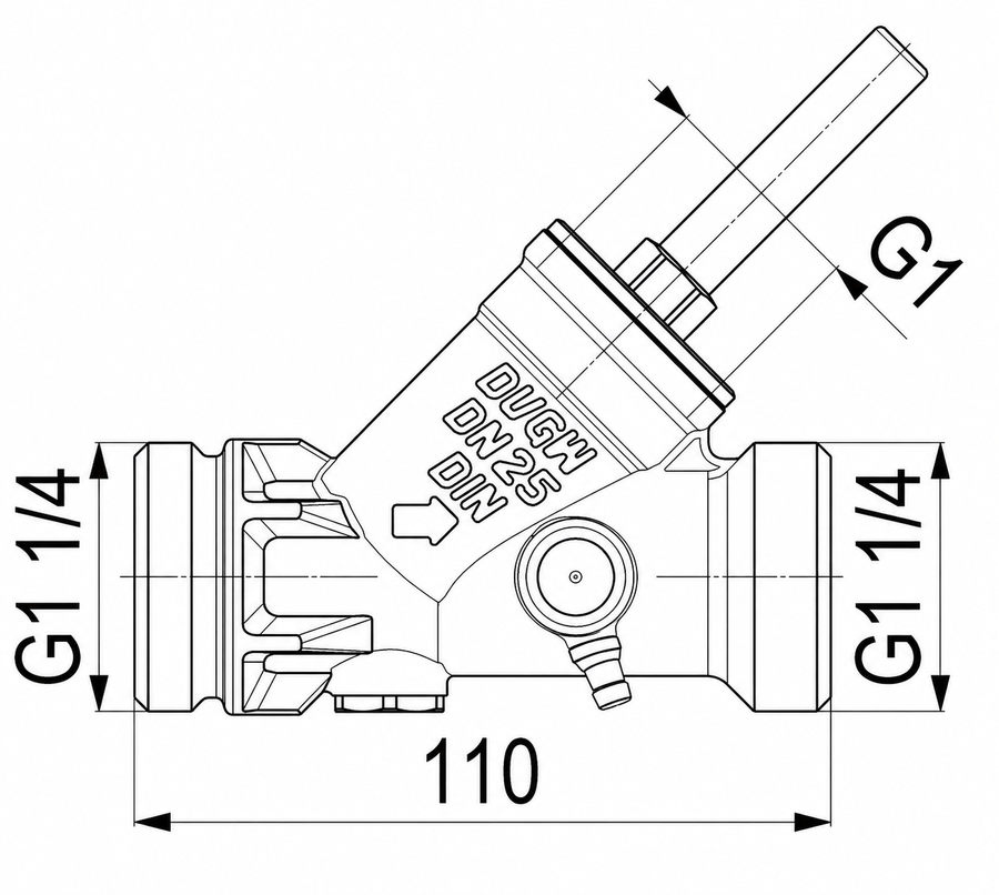 Artikelbild 3 des Artikels „Schlösser Rückflussverh. MULTI 1377 DN 25, G 1 1/4 AG, mit Entleerung DN 25, G 1 1/4 (AG)“