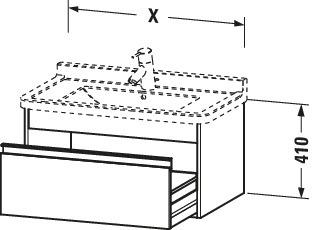 Artikelbild 3 des Artikels „Duravit Waschtisch-Unterschrank Ketho 65x45,5cm, leinen, 1 Auszug, wandhängend 65 x 45,5 cm | leinen“