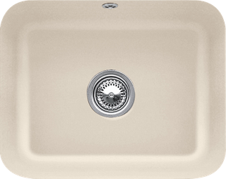 V&B Unterbauspüle Cisterna 60C m Abl.garn, Exzenter, almond CeramicPlus