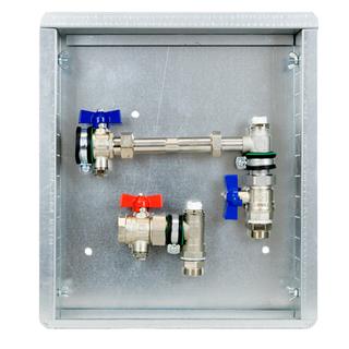 Strawa Wohnungsanschlussstation AS 13h-WMZ, 3/4", 330x376mm, UP-Schr.