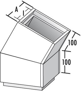 Bertrams Bogen CAMINO-FIX 30Grad, Maße i-a. 140/140-220/220mm