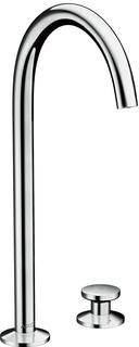 hansgrohe 2-L-WT-Arm. Sel. 260 Axor One Ausl. 165mm, m Push-Open-Ablaufg., chrom