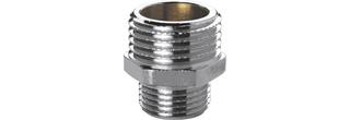 ASW Doppelnippel 1/2"x3/8", m 6-k., MS CN617 N vc, red.