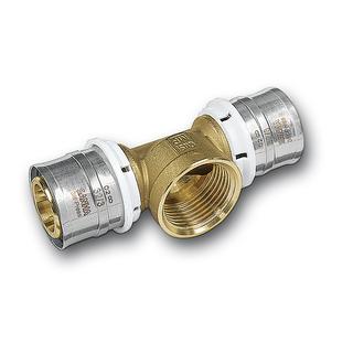 Sanha T-Stück 25130G 3fit Press 32mmx1" IG, PA, bleif. Siliziumbr.