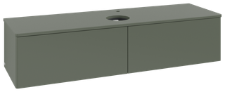 V&B WT-Unterschrank o. F-Struktur Antao 160x50cm, HL, WBP Lac, lea gre. m Lac