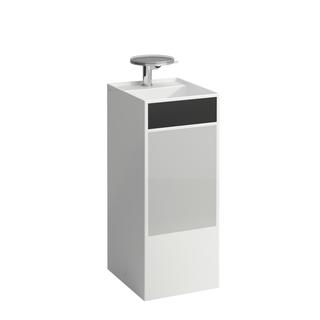 Laufen Waschtisch KARTELL 37,5x43,5x90cm, D, Fl s u g, o. ÜL, 2 HL