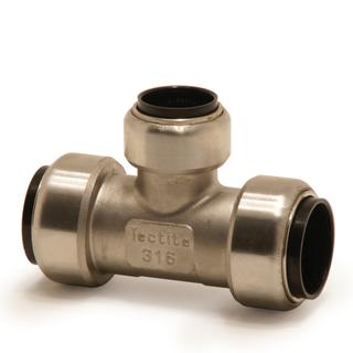 AIPS T-Stück VSH Tectite TS130 R 54x28x54mm, Edelstahl, reduziert, lösbar